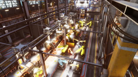 Roboterarme-In-Einer-Autofabrik